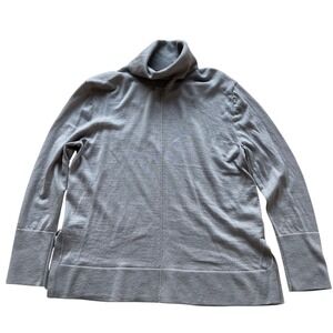 Banana Republic Factory Turtleneck Sweater Women L Lavender Purple Merino Wool